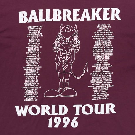 AC/DC BALLBREAKER WORLD TOUR 1996 BURGANDY FITS XL 4961