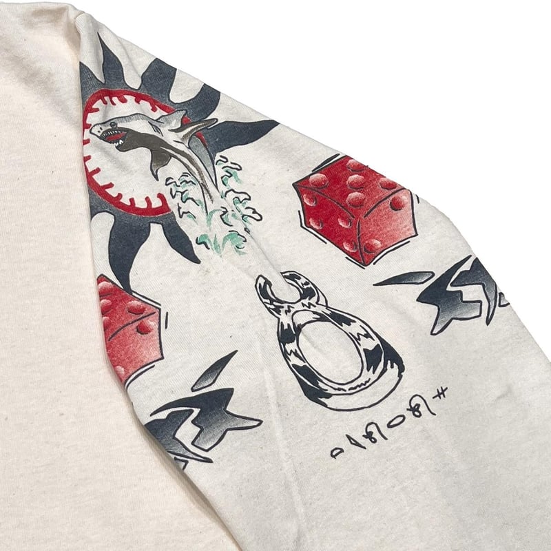 トップス DENNIS RODMAN TATTOO LS NATURAL LARGE DENNIS RODMAN TATTOO LS NATURAL LARGE/XL | grea