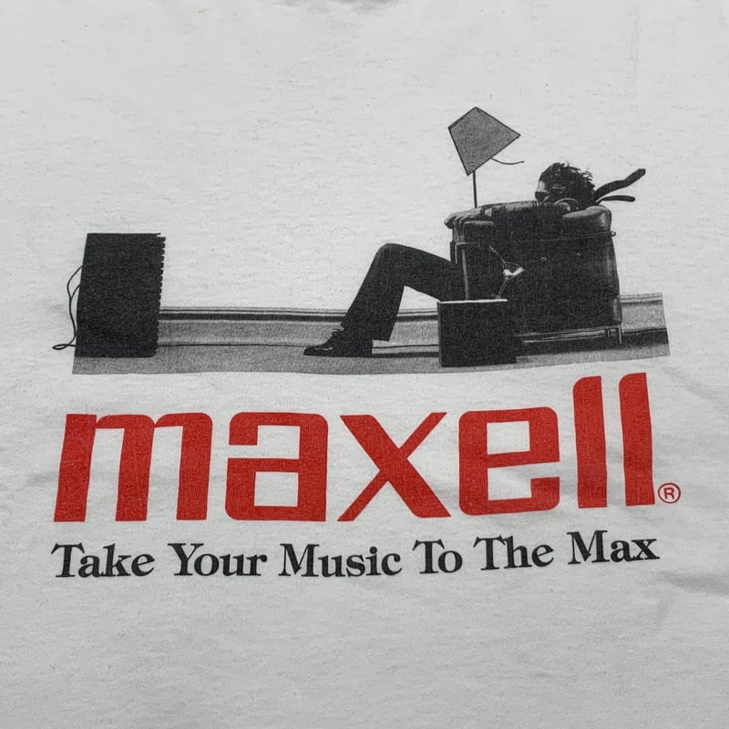 maxell 販促  レア MAXELL TAKE YOUR MUSIC TO THE MAX WHITE FITS ME