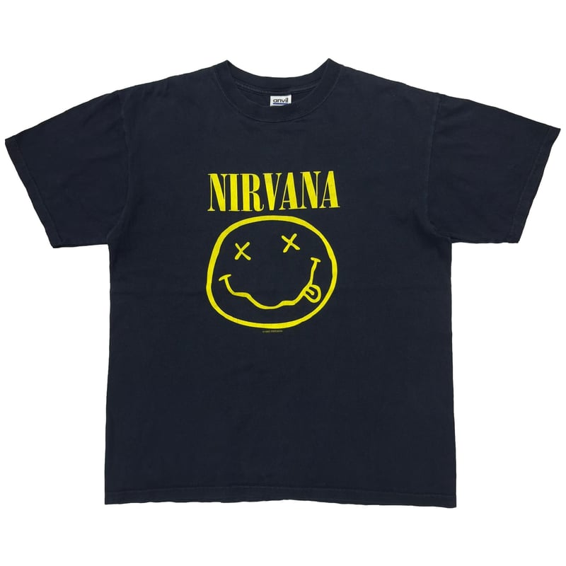 NIRVANA 00s Y2K SMILE スマイル Tシャツ anvil L NIRVANA Y2K SMILE anvil LARGE 4938 | greatLAnd