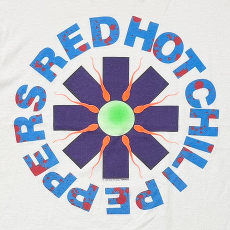 RED HOT CHILI PEPPERS 1990 SPERM LOGO WHITE GIANT XL 1895