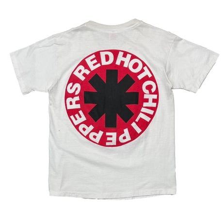 RED HOT CHILI PEPPERS BLOOD SUGER SEX MAGIK TOUR LOGO & PHOTO WHITE ANVIL LARGE 9121