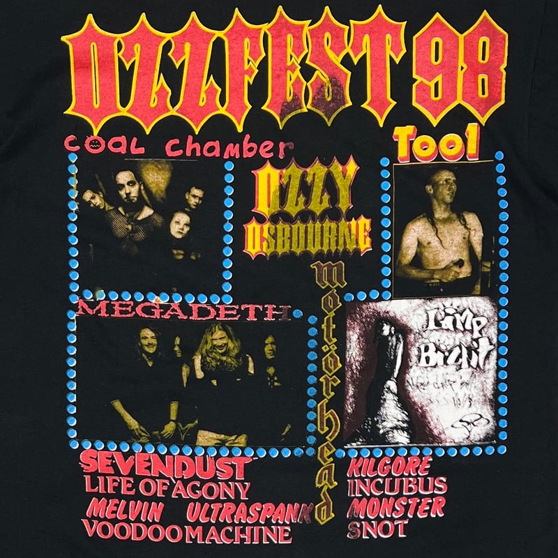 Ozzfest ozzy オジー・オズボーン デフトーンズ フェード　ボロ Ozzy Osbourne. Ozzfest 1998. Size : XL 23/31.5 Tag : Fruit