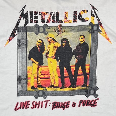 METALLICA LIVE SHIT BINGE & PURGE 1995 WHITE GIANT FITS XL 0217