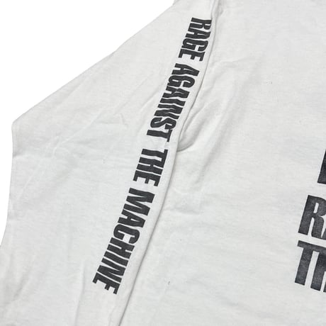 RAGE AGAINST THE MACHINE NUS & GUNS LS WHITE FITS XL 0180