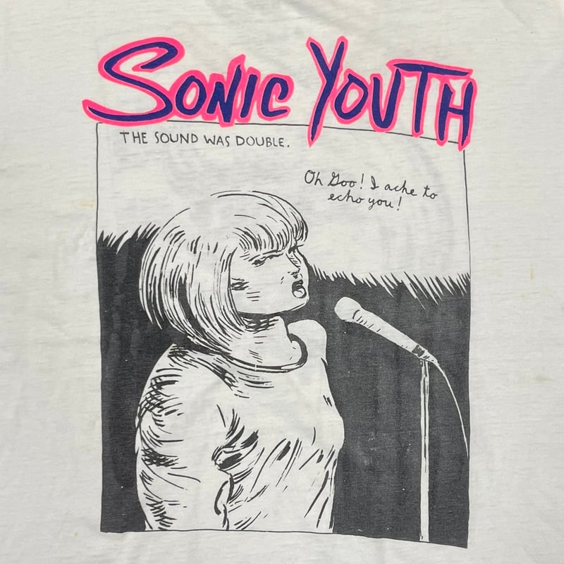 SONIC YOUTH THE GOO I LEFT BEHIND WHITE FITS XL SONIC YOUTH THE GOO I LEFT BEHIND WHITE FITS XL