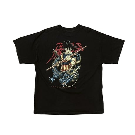 VINTAGE DRAGON BALL Z SON GOKU DOUBLE SIDE TEE BLACK XL 5289