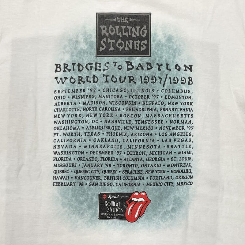 ROLLING STONES 1997 BRIDGES TO BABYLON WHITE an