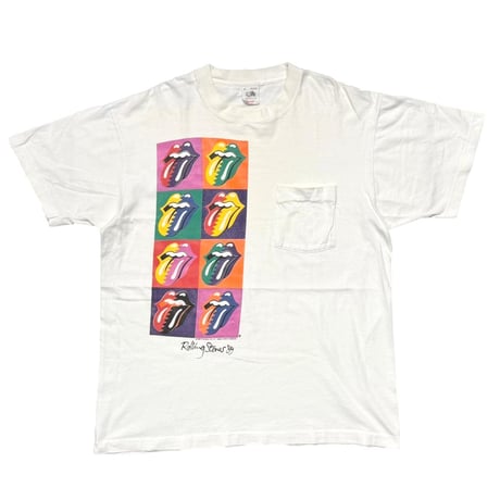 ROLLING STONES 1989 LIP&TONGUE XL Tシャツ Vintage 1980s ROLLING STONES Steel Wheels 1989 North