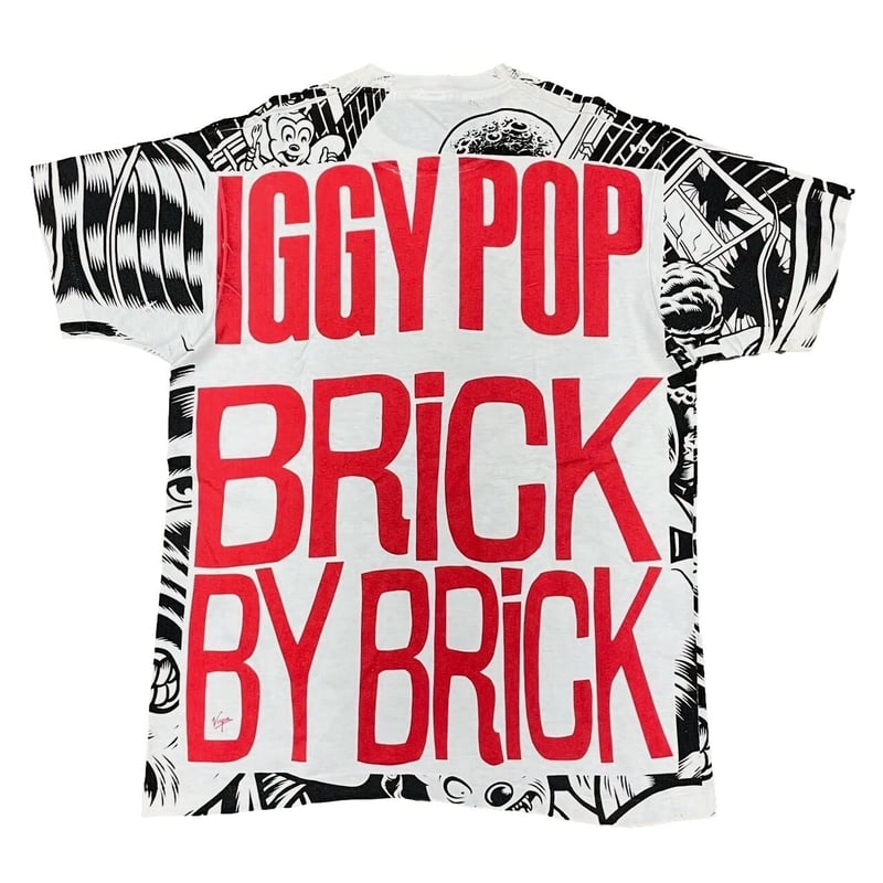 ビンテージ Iggy Pop Brick by Brick 総柄Tシャツ ビンテージ Iggy Pop Brick by Brick 総柄Tシャツ Special