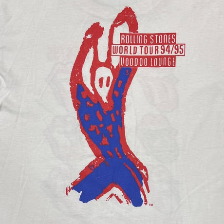 ROLLING STONES 1994 VOODOO LOUNGE WORLD TOUR MULTI TONGUE WHITE FITS LARGE 0933