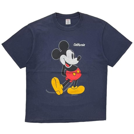 DISNEY VINTAGE CLASSIC MICKEY LINK PRINT CALIFORNIA NAVY LARGE 5126