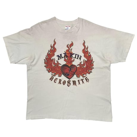 AERO SMITH 1994 MAMA KIN MA KIN WHITE SOF TEE XL 0954