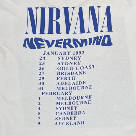 NIRVANA NEVERMIND AUSTRALIA TOUR ACME XL 2386