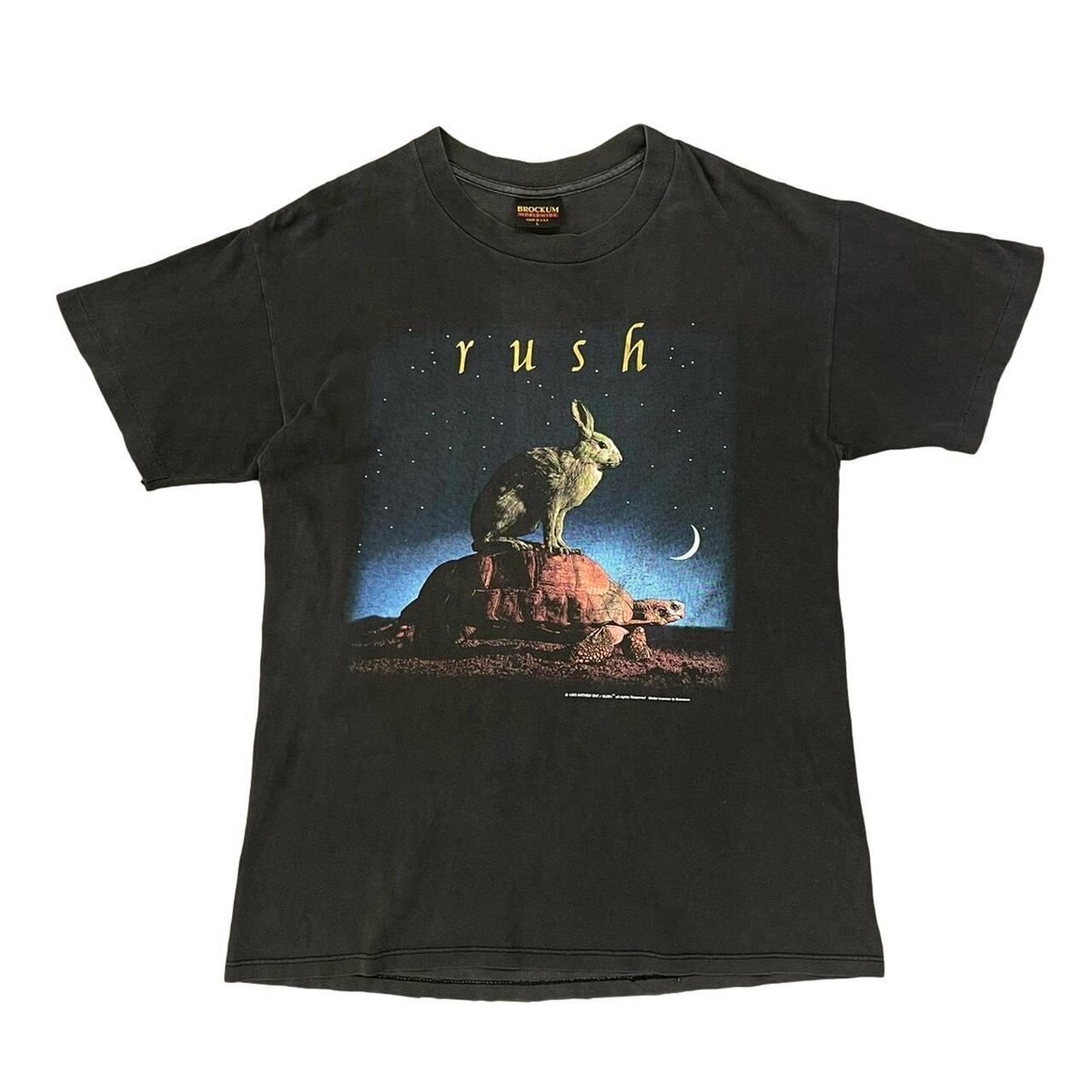 RUSH 1993 COUNTERPARTS TOUR TEE BROCKUM LARGE K 