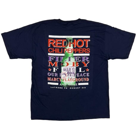 RED HOT CHILI PEPPERS ROLLING ROCK TOWN FAIR NAVY GILDAN HAITI XL 3170