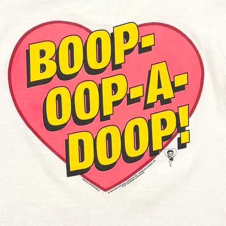 BETTY BOOP BOOP OOP A DOOP ! WHITE FRUIT OF THE LOOM MEDIUM 0079