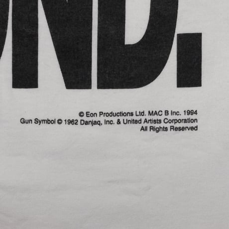 007 1994 BOND. JAMES BOND. MOVIE PROMO WHITE TULTEX XL 8891