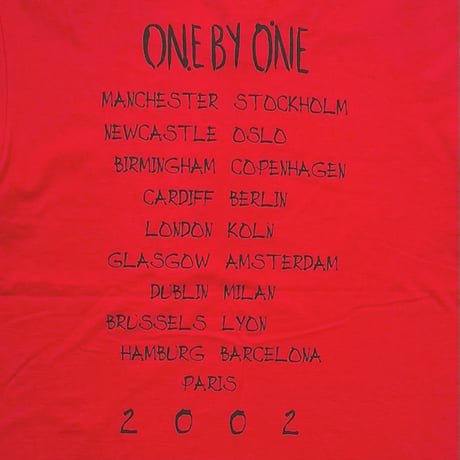 FOO FIGHTERS 2002 ONE BY ONE RED FRUIT OF THE LOOM MEDIUM 1234