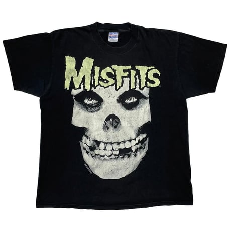 MISFITS 1997 HUGE SKULL BLACK/GREEN HANES XL 6235