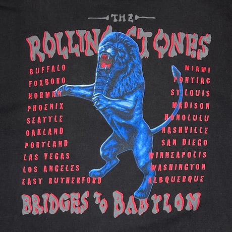 THE ROLLING STONES 1997-1998 BRIDGES TO BABYLON BOOTLEG FITS XL 7433