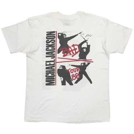 MICHAEL JACKSON BAD TOUR 88 WHITE ONEITA XL 9524