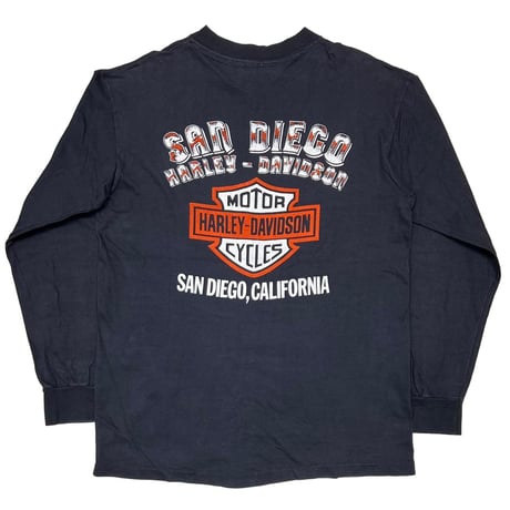 HARLEY DAVIDSON SAN DIEGO EMBLEM LOGO LS Hanes LARGE 8814