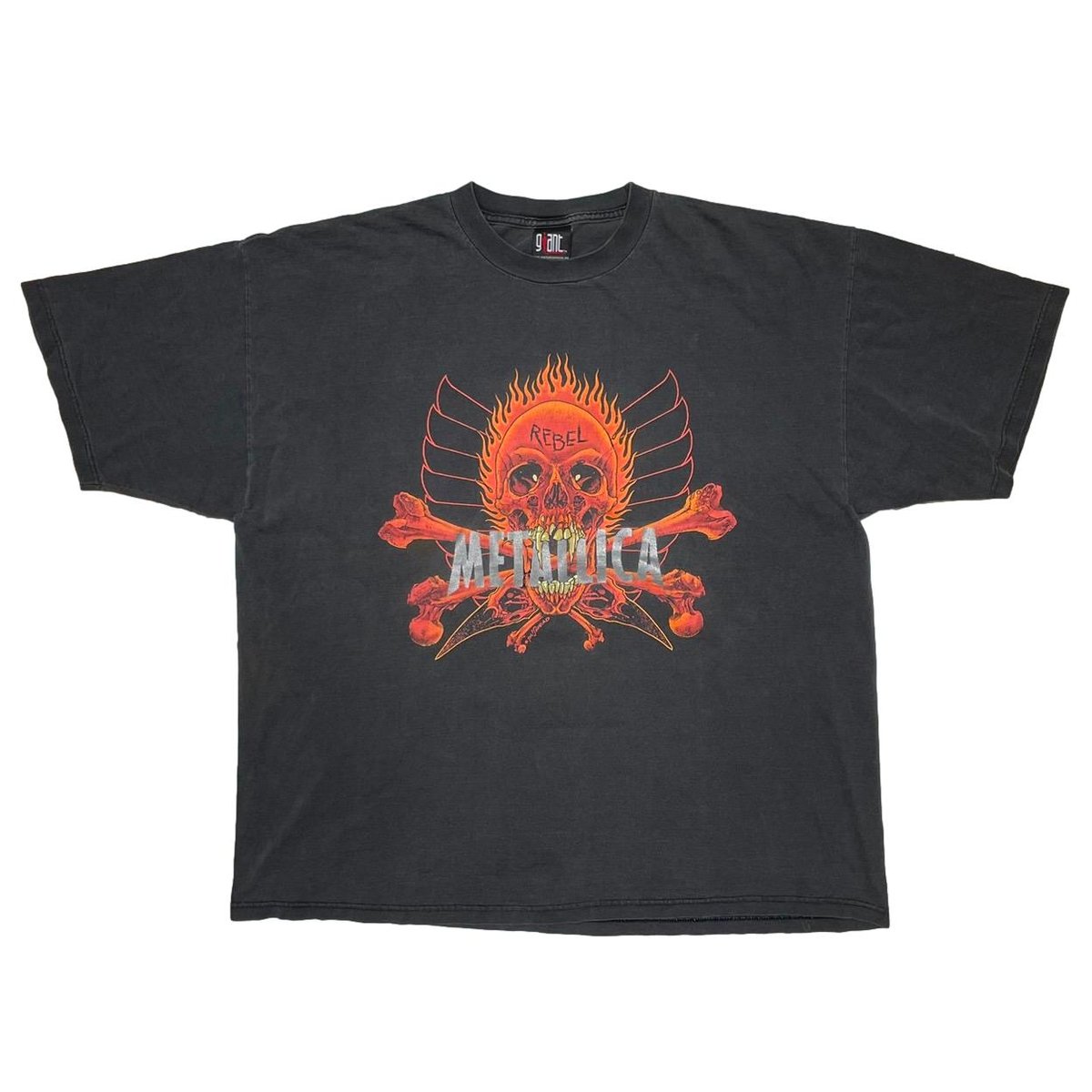 METALLICA PUSHEAD SIDE FLAME SKULL GIANT