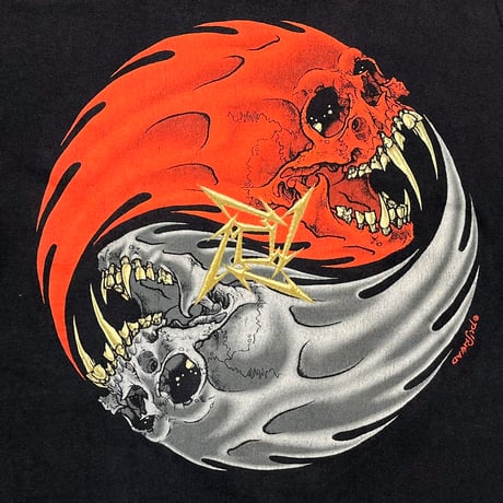 METALLICA PUSHEAD YING YANG REBEL SKULL FITS M-L 4283