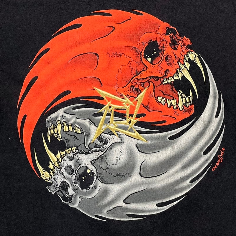 METALLICA PUSHEAD YING YANG REBEL SKULL FITS M-