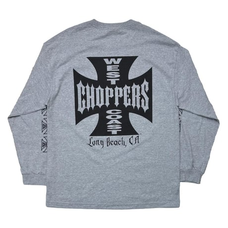 WEST COAST CHOPPERS IRON CROSS LS ASH GREY XL 8564
