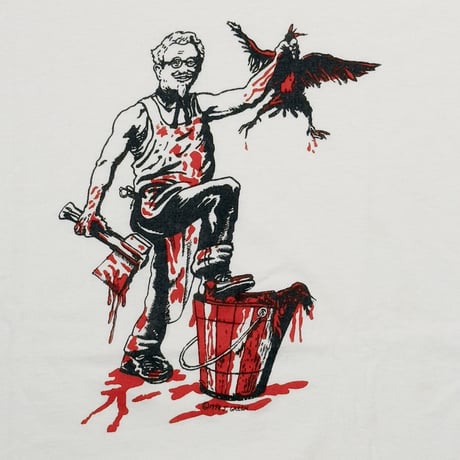 OLD&VINTAGE KFC SANDERS PARODY KILL A CHIKEN WHITE FRUIT OF THE LOOM XL 1300