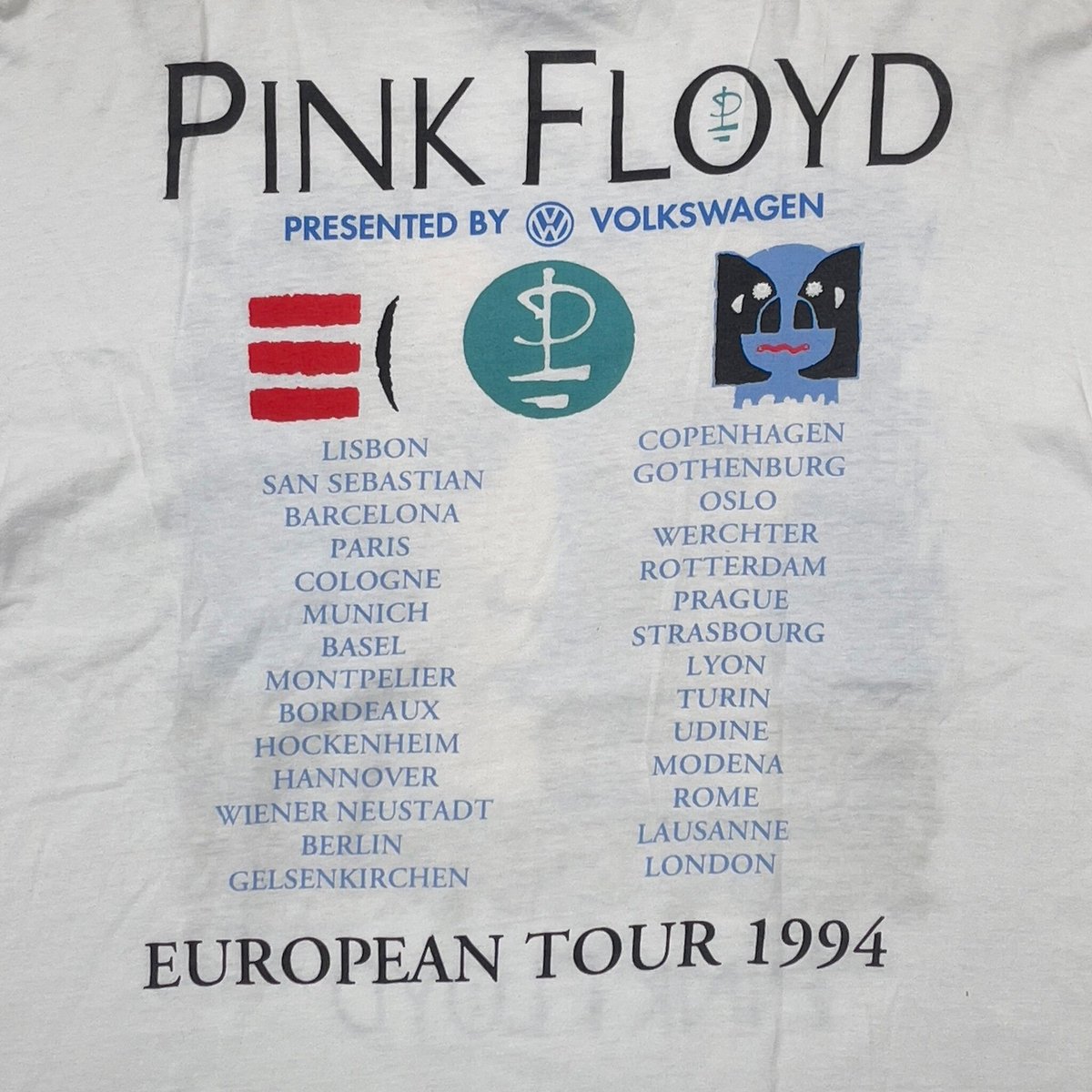 1994年 PINK FLOYD EUROPEAN TOUR 1994 XL Vintage Pink Floyd European Tour 1994's T-shirt