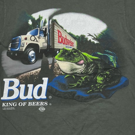 Budweiser 1995 KING OF BEER GREEN KHAKI TULTEX LARGE 2724