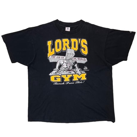 LORD'S GYM 1990 BENCH PRESS GYM! THE SIN OF THE WORLD DELTA XXL 7858