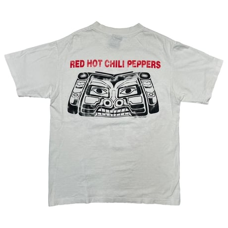 RED HOT CHILI PEPPERS 1991 DOUBLE SIDE Aztec WHITE GIANT BY TEE JAYS XL 3649