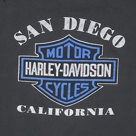 HARLEY DAVIDSON	BLUE V FLAME SNDIEGO EMBLEM LS LARGE 5963