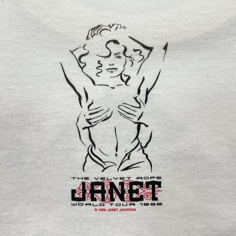 JANET JACKSON 1998 THE VELVET ROPE WORLD TOUR WHITE TULTEX LARGE 9097