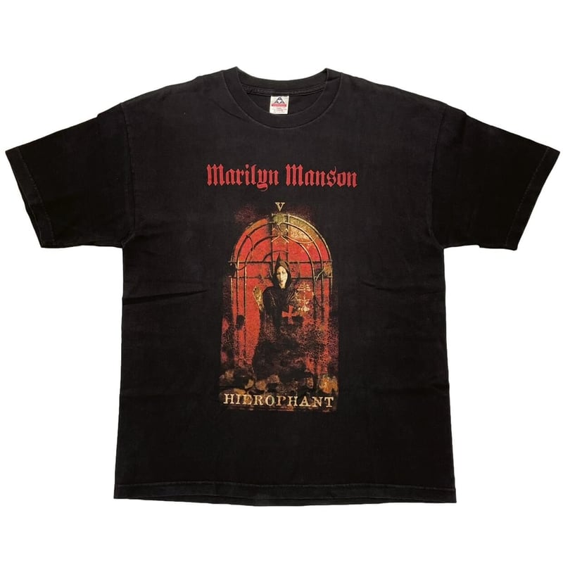 Vintage モリンフェンTシャツ　mtg Shirt XL Morinfen MARILYN MANSON HIEROPHANT TAROT CARD TEE ALSTYL