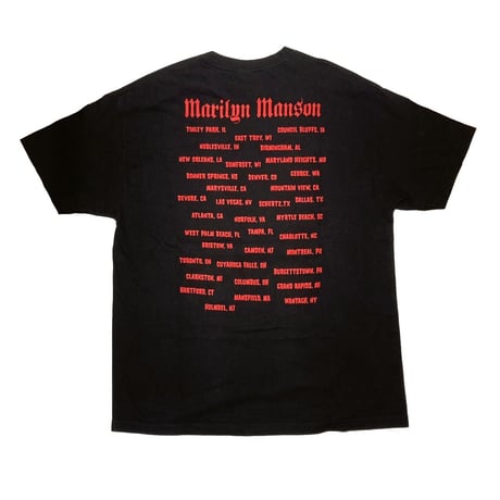 MARILYN MANSON GUNS GOD GOVERNMENT TOUR FITS XL 1127