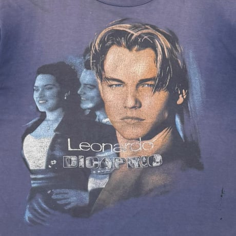 LEONARDO DICAPRIO FRONT TITANIC DOBLESIDE BOOTLEG FADED BLUE FITS LARGE 9139