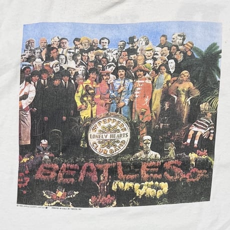 THE BEATLES 1990 LONELY HEARTS WHITE FRUIT OF THE LOOM XL 0883