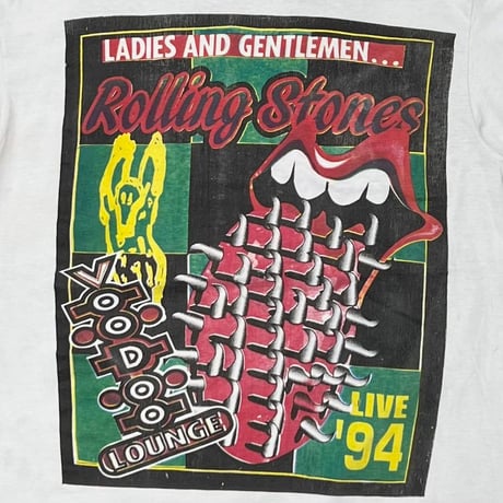 THE ROLLING STONES VOODOO LOUNGE SPIKE TONGUE BOOTLEG WHITE LARGE 3934