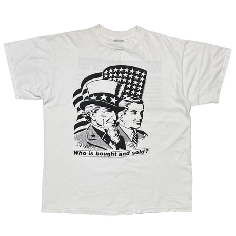 RAGE AGAINST THE MACHINE BARBARA KRUGER Who is bought and sold? WHITE TULTEX LARGE 8500