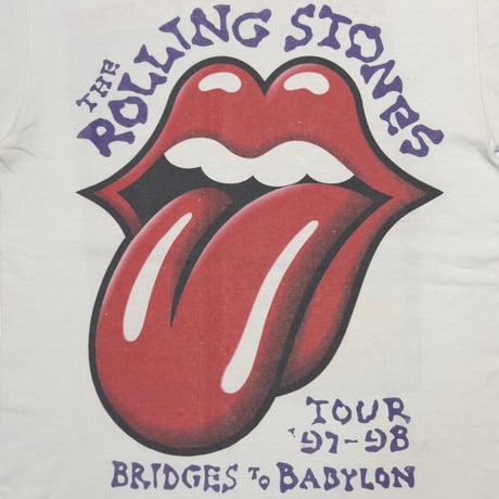 ROLLING STONES BRIDGES TO BABYLON TOUR 97-98 WHITE DELTA LARGE 6931