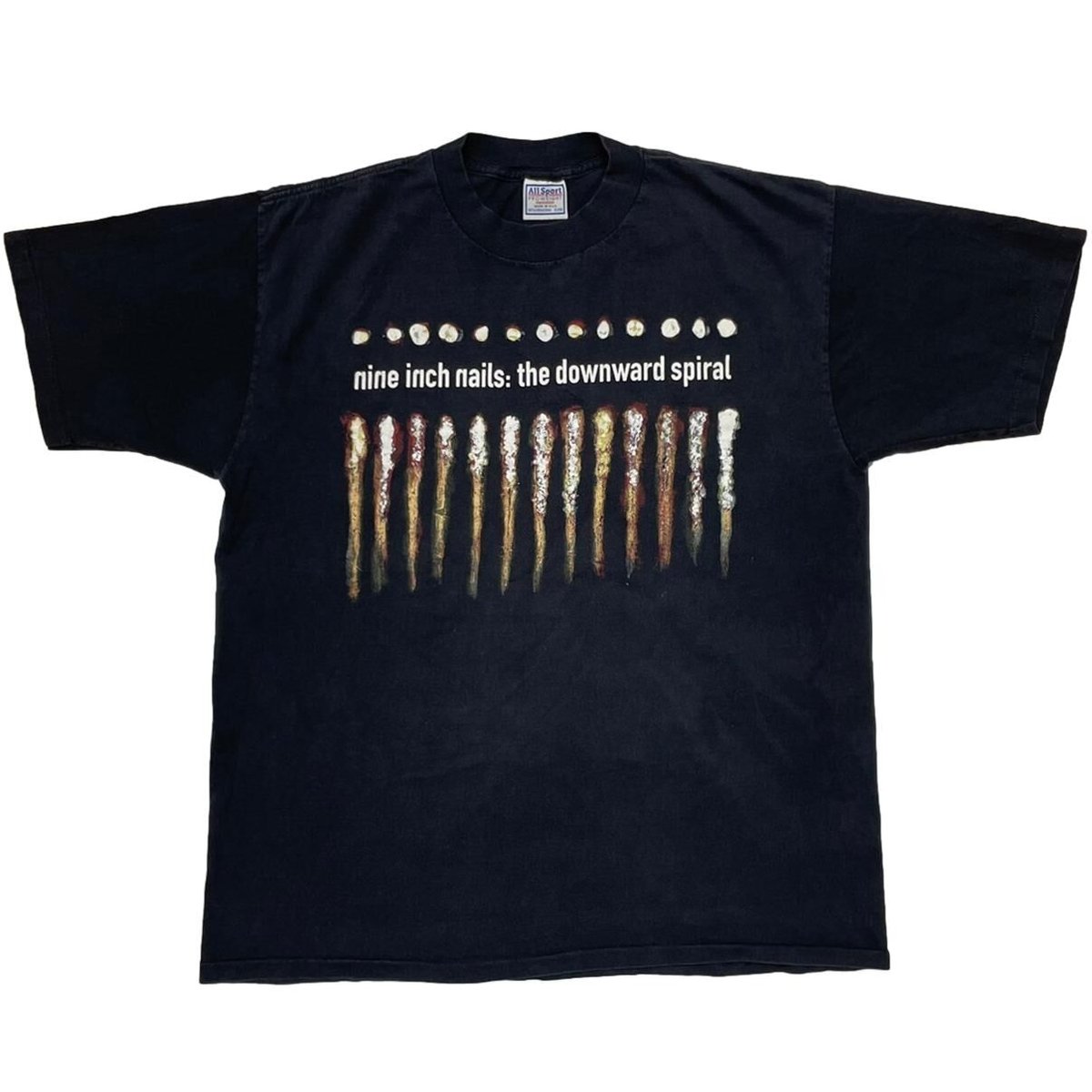 トップス Nine Inch Nails Downward Spiral SHREDDER NINE INCH NAILS 1994 THE DOWNWARD SPIRAL SHREDD