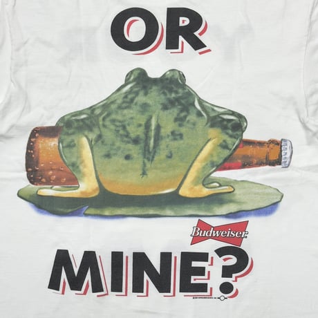 Budweiser 1995 FROG LINK PRINT YOUR PAD OR MINE ? WHITE CHAMP XL 5930