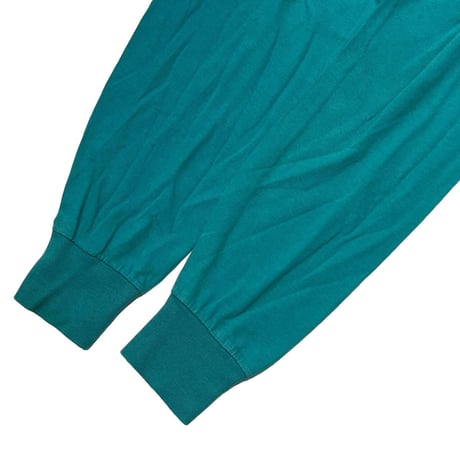 OLD & VINTAGE SMILE LS TEE TURQUOISE BLUE FRUIT OF THE LOOM LARGE 8469