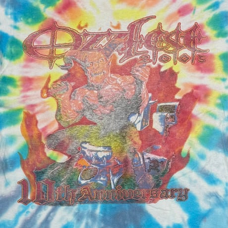OZZ FEST 2005 10th ANNIVERSARY TIE DYE FRUIT OF THE LOOM LARGE 0609