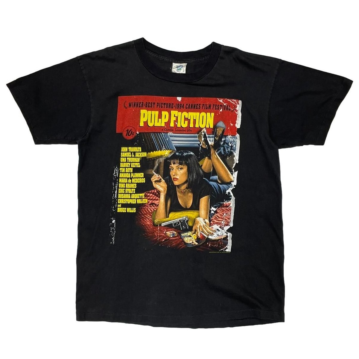 「PULP FICTION」MADE IN USA 映画 Tシャツ XL PULP FICTION PROMO HANES LARGE 5496 | greatLAnd